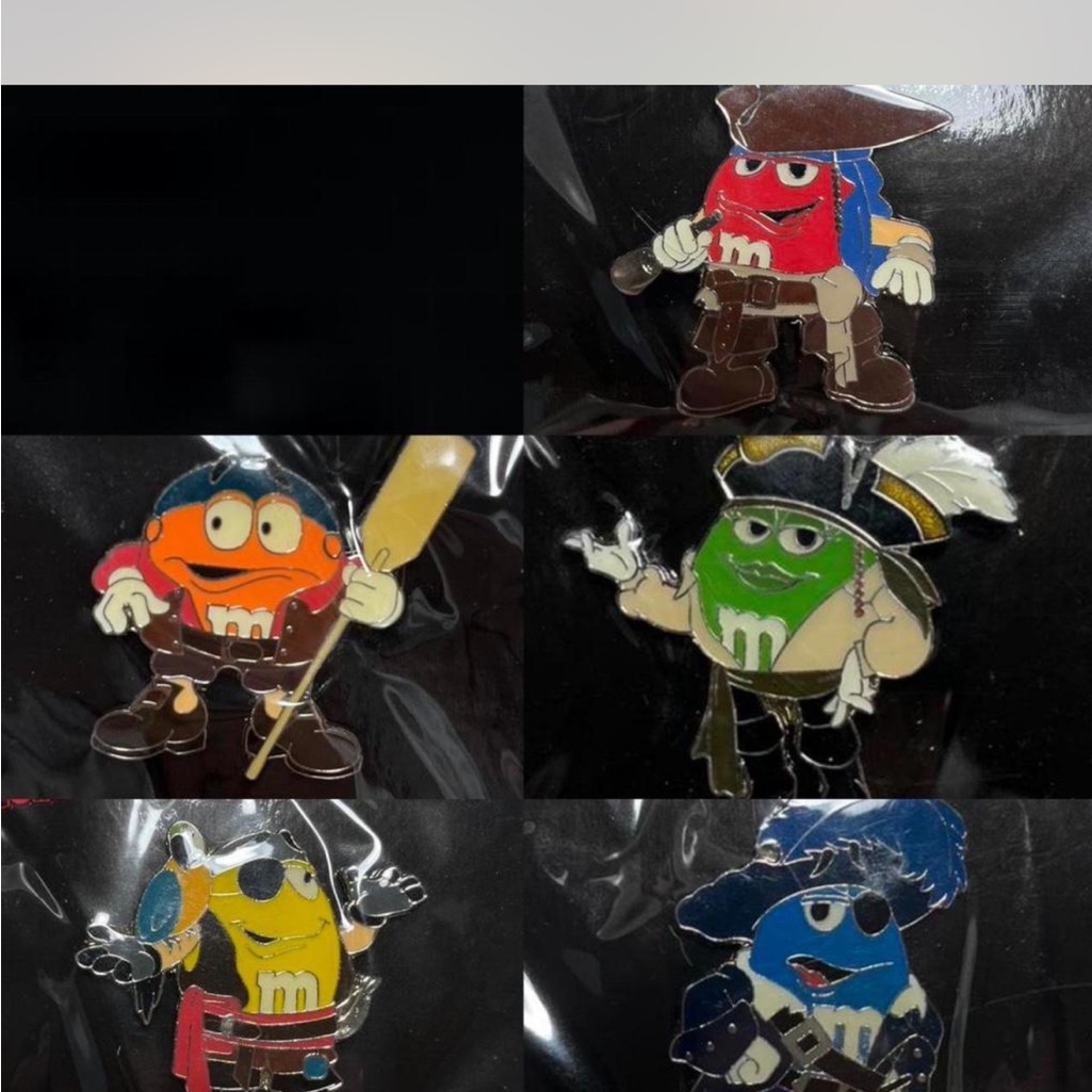 M&M's Pirate Of The Caribbean Disney Enamel Pin Set